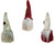 Plush Gnome Hanging Christmas Ornaments - 3.75" - Red and Beige - Set of 3 - IMAGE 3