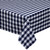 Nautical Blue and White Checkered Table Cloth 60" x 84" - IMAGE 1