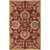 10' x 14' Floral Red and Beige Hand Tufted Rectangular Wool Area Throw Rug - IMAGE 1