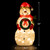 Lighted Tinsel Snowman with Wreath Outdoor Christmas Decoration - 38" - Clear Lights - IMAGE 5