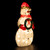 Lighted Tinsel Snowman with Wreath Outdoor Christmas Decoration - 38" - Clear Lights