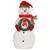 Lighted Tinsel Snowman with Wreath Outdoor Christmas Decoration - 38" - Clear Lights - IMAGE 2