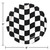 Checkered Disposable Paper Party Banquet Dinner Plates - 9" - Black and White - Club Pack of 96 - IMAGE 2