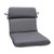 40.5" Sunbrella Charcoal Gray Outdoor Patio Rounded Chair Cushion - IMAGE 1