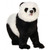 29.5" Black and White Handcrafted Panda Bear Stuffed Animal - IMAGE 1