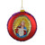 4" Mary and Jesus Sequin Religious Glass Disc Christmas Ornament - IMAGE 1