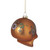 4" Orange Day of the Dead Glass Skull Ornament - IMAGE 5