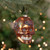 4" Orange Day of the Dead Glass Skull Ornament - IMAGE 2