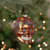 4" Orange Day of the Dead Glass Skull Halloween Ornament - IMAGE 2