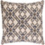 22" City Snowflakes Cream White and Navy Blue Square Throw Pillow - Poly Filled - IMAGE 1