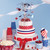 Club Pack of 12 Red and Blue Patriotic Mini Cascade Centerpieces Party Decors 8.5" - IMAGE 3