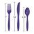Club Pack of 216 Purple Plastic Party Knives, Forks and Spoons - IMAGE 2