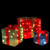 Set of 3 Pre-Lit Red, Green and Yellow Glistening Gift Box Christmas Outdoor Decorations - IMAGE 2