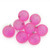 8ct Pink Shatterproof Transparent Diamond Cut Christmas Ball Ornaments 2.5" (60mm) - IMAGE 1