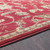 10' x 13' Floral Red and Olive Green Shed-Free Rectangular Area Throw Rug - IMAGE 6