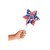 Club pack of 12 Patriotic Red and White Stars Stripes Party Favor Pinwheels 13" - IMAGE 3