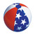 Inflatable Patriotic Stars and Stripes Beach Ball - 22" - IMAGE 1
