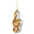 4" Gold and Glittered White Treble Clef Music Note Christmas Ornament - IMAGE 3