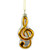4" Gold and Glittered White Treble Clef Music Note Christmas Ornament - IMAGE 1