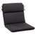 40.5" Black Solid Outdoor Patio Rounded Chair Cushion - IMAGE 1