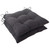 Set of 2 Black Solid Outdoor Patio Tufted Seat Cushions 19" - IMAGE 1