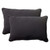 Set of 2 Black Solid Outdoor Corded Rectangular Throw Pillows 24.5" - IMAGE 1