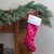 20.5" Pink Sequin Snowflake Christmas Stocking with Faux Fur Cuff - IMAGE 2