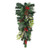 32" Pre-Decorated Frosted Pinecone Berries Artificial Christmas Teardrop Swag - Unlit - IMAGE 1