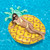 Swimline 86" Inflatable Water Sports Tropical Pineapple 2-person Raft Float - Yellow/Brown