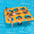 80" Yellow and Blue Inflatable Circular Pattern Island Square Pool Float Toy - IMAGE 2