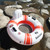 Inflatable Swimming Pool Inner Tube Float - 46" - Red and White - IMAGE 3
