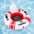 Inflatable Swimming Pool Inner Tube Float - 46" - Red and White - IMAGE 4