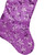 19" Purple Sequin Snowflake Christmas Stocking with White Faux Fur Cuff - IMAGE 4