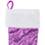 19" Purple Sequin Snowflake Christmas Stocking with White Faux Fur Cuff - IMAGE 3