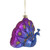 4.25" Blue and Purple Peacock Feathers Glittered Glass Christmas Ornament - IMAGE 3