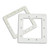 8.25" White Hydrotools Swimming Pool Skimmer Face Plate and Butterfly Gasket - IMAGE 1