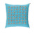 20" Blue with Seashell Flowers Square Throw Pillow - Down Filler - IMAGE 1