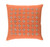 20" Orange and Beige Contemporary Square Throw Pillow - IMAGE 1