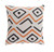 20" Orange and Black Geometric Pattern Square Throw Pillow - IMAGE 1