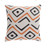 22" Orange and Black Geometric Pattern Square Throw Pillow - IMAGE 1