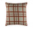 20" Green and Brown Plaid Woven Throw Pillow - Down Filler - IMAGE 1