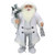 24" White Silver Santa Claus with Lantern Christmas Figure - IMAGE 1