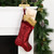 20" Red and Gold Leaf Christmas Stocking with Wavy Sequined Cuff - IMAGE 2