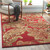 10' x 13' Paisley Red and Green Shed-Free Rectangular Area Throw Rug - IMAGE 2