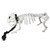 16.5" Skeleton Dog on Leash Halloween Decoration - IMAGE 2