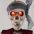 20" Hanging Pirate Skeleton with Glowing Eyes Halloween Decoration - IMAGE 3