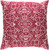 22" Beet Red and Ivory Traditional Square Throw Pillow - Down Filler - IMAGE 1