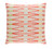 18" Red and Green Geometric Woven Square Throw Pillow - IMAGE 1