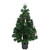 3' Pre-Lit Potted Medium Artificial Christmas Tree with Candles - Multi Color Lights - IMAGE 1