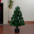 3' Pre-Lit Potted Medium Artificial Christmas Tree with Candles - Multi Color Lights - IMAGE 2